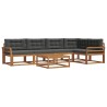 Ensemble de canapés d'extérieur 6 pcs Naturel et Anthracite 638660638660
