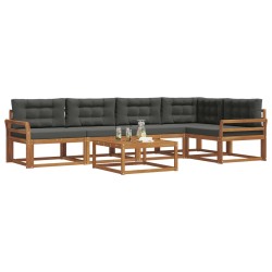 Ensemble de canapés d'extérieur 6 pcs Naturel et Anthracite 638660638660
