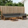 Ensemble de canapés d'extérieur 6 pcs Naturel et Anthracite 638661638661