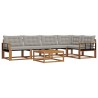 Ensemble de canapés d'extérieur 6 pcs Gris Naturel et Clair 638664638664