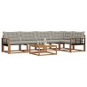 Ensemble de canapés d'extérieur 6 pcs Gris Naturel et Clair 638664638664