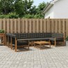 Ensemble de canapés d'extérieur 8 pcs Naturel et noir 638671638671