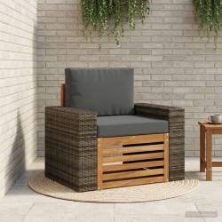 Sofa de milieu extérieur Bois d'Acacia Massif Naturel 638677638677