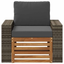 Sofa de milieu extérieur Bois d'Acacia Massif Naturel 638677638677
