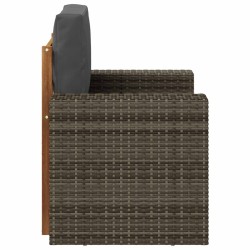 Sofa de milieu extérieur Bois d'Acacia Massif Naturel 638677638677