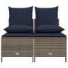 Ensemble de canapé de jardin 4 pcs avec coussins gris résine tressée 638697638697