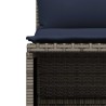 Ensemble de canapé de jardin 4 pcs avec coussins gris résine tressée 638697638697