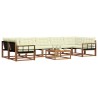 Ensemble de canapés d'extérieur 8 pcs Naturel et Crème 638706638706
