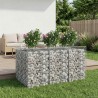 Lit surélevé gabion 2 pcs Argenté 638715638715