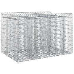 Lit surélevé gabion 2 pcs Argenté 638715638715