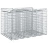 Lit surélevé gabion 2 pcs Argenté 638715638715
