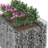 Lit surélevé gabion 2 pcs Argenté 638715638715