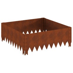 Bordure de Pelouse 60 x 60 x 20 cm Acier Rouillé 638723638723