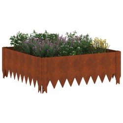 Bordure de Pelouse 60 x 60 x 20 cm Acier Rouillé 638723638723