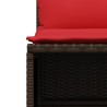 Ensemble de canapé de jardin 4 pcs avec coussins marron résine tressée 638726638726