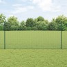Clôture en fil soudé avec poteaux 25 x 1,2 m Vert Maille 638738638738