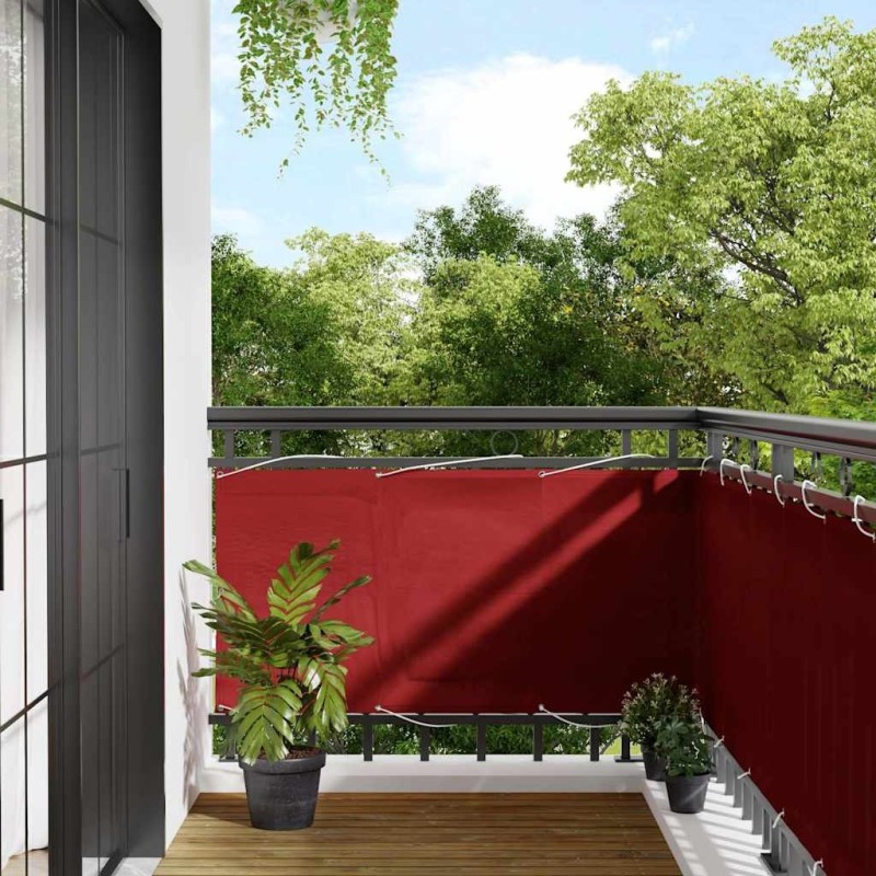 Paravent de balcon rouge 75 x 800 cm 100 % polyester Oxford 638742638742