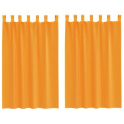 Voilages à œillets 2 pcs orange 140 x 175 cm 638760638760