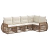 Ensemble de canapé de jardin 5 pcs Beige et blanc crème 638761638761