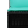 Ensemble de canapé de jardin 4 pcs avec coussins noir résine tressée 638763638763