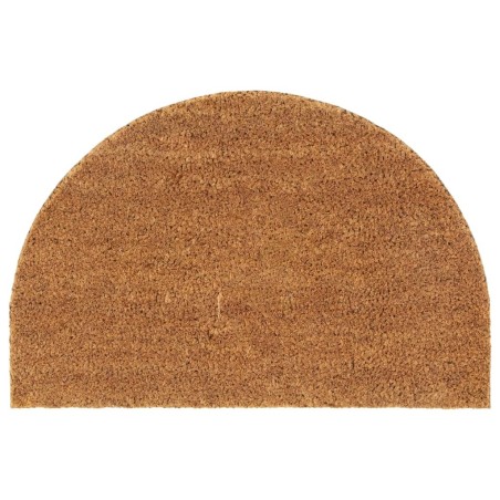 Tapis de porte naturel demi-rond 40x60cm fibre de coco touffeté 638767638767