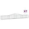 Paniers à gabions arqués 7 pcs 400x50x40/60 cm Fer galvanisé 638768638768