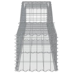 Paniers à gabions arqués 7 pcs 400x50x40/60 cm Fer galvanisé 638768638768