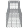 Paniers à gabions arqués 7 pcs 400x50x40/60 cm Fer galvanisé 638768638768