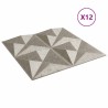 Panneaux muraux 12 pcs Béton Origami 50 x 50 cm Mousse XPS 638769638769