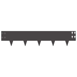 Bordure de Pelouse 50 pcs 100 x 20 cm Acier Noir 638773638773