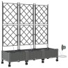 Porte-plante de jardin avec irrigation et roues 3 pc Gris clair 638785638785