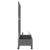 Porte-plante de jardin avec irrigation et roues 3 pc Gris clair 638785638785