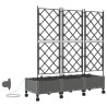 Porte-plante de jardin avec irrigation et roues 3 pc Gris clair 638785638785