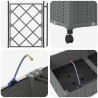 Porte-plante de jardin avec irrigation et roues 3 pc Gris clair 638785638785