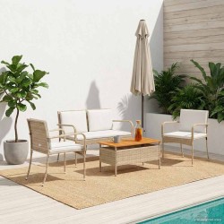 Ensemble de jardin avec coussin acier 638789638789