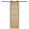Porte coulissante Naturel et noir 73,5 x 211 cm 638795638795