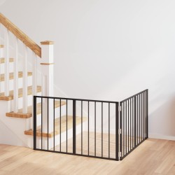 Porte pour chien 2 pcs Noir 100 x 60 cm Acier galvanisé 638796638796