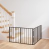 Porte pour chien 2 pcs Noir 100 x 60 cm Acier galvanisé 638796638796