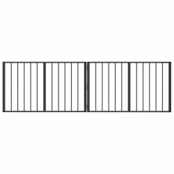 Porte pour chien 2 pcs Noir 100 x 60 cm Acier galvanisé 638796638796