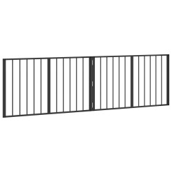 Porte pour chien 2 pcs Noir 100 x 60 cm Acier galvanisé 638796638796