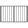 Porte pour chien 2 pcs Noir 100 x 60 cm Acier galvanisé 638796638796