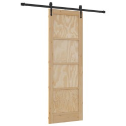 Porte coulissante ORKDAL Naturel et noir 73,5 x 211 cm 638797638797