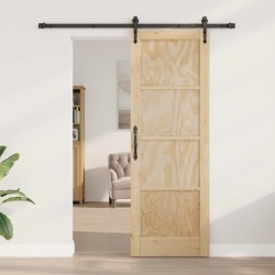 Porte coulissante ORKDAL Naturel et noir 73,5 x 211 cm 638797638797