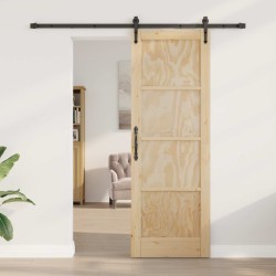 Porte coulissante ORKDAL Naturel et noir 73,5 x 211 cm 638798638798