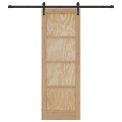 Porte coulissante ORKDAL Naturel et noir 73,5 x 211 cm 638798638798