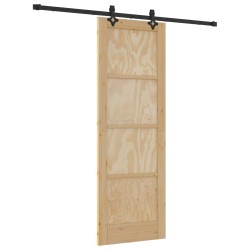 Porte coulissante Naturel et noir 73,5 x 211 cm 638801638801
