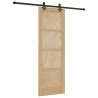 Porte coulissante Naturel et noir 73,5 x 211 cm 638801638801