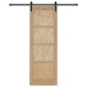 Porte coulissante Naturel et noir 73,5 x 211 cm 638804638804