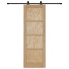 Porte coulissante Naturel et noir 73,5 x 211 cm 638805638805