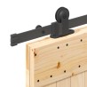 Porte coulissante NARVIK Naturel et noir 80 x 210 cm (152,5 cm) 638813638813